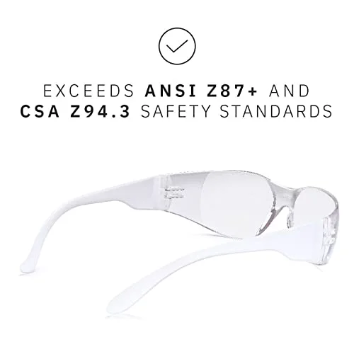 Gamma Ray Full Lens Magnification Reading Safety Glasses Readers 4