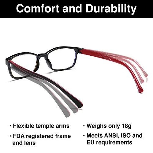 GAMMA RAY OPTICS Blue Light Blocking Reading Glasses Anti Glare 4