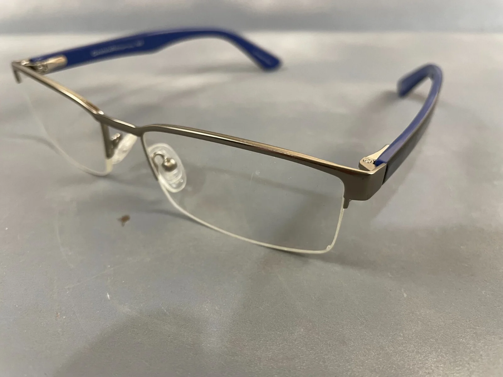 Gamma Ray Optics Eyeglasses GR OG-007-C1 M06 Silver Black Rectangular 55-17-145