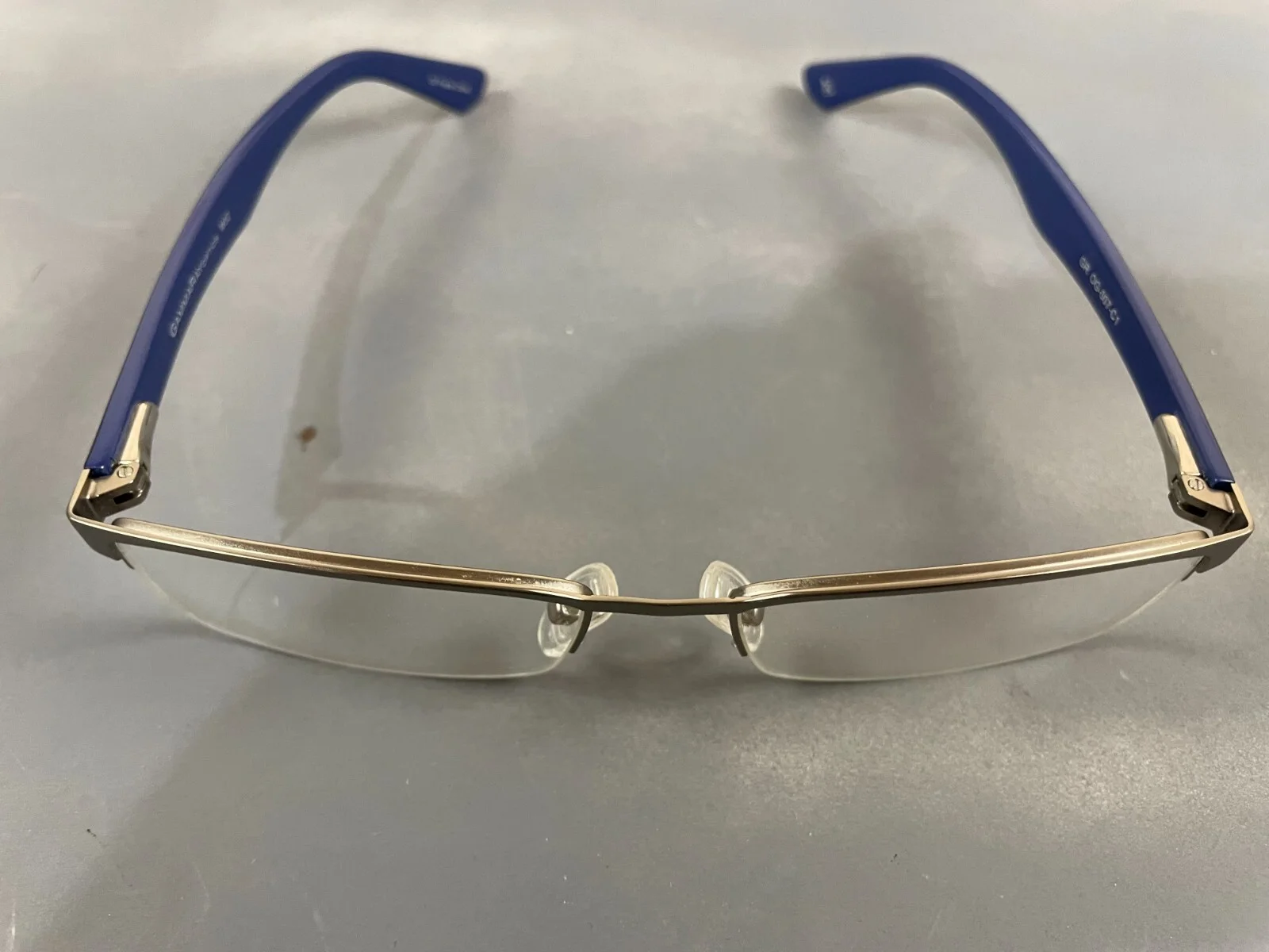 Gamma Ray Optics Eyeglasses GR OG-007-C1 M06 Silver Black Rectangular 55-17-145 3
