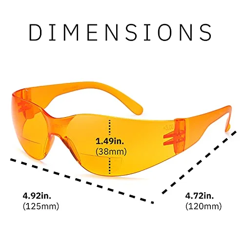 GAMMA RAY OPTICS Gamma Ray Bifocal Reading Safety Glasses Readers 2