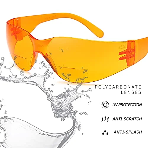 GAMMA RAY OPTICS Gamma Ray Bifocal Reading Safety Glasses Readers 3
