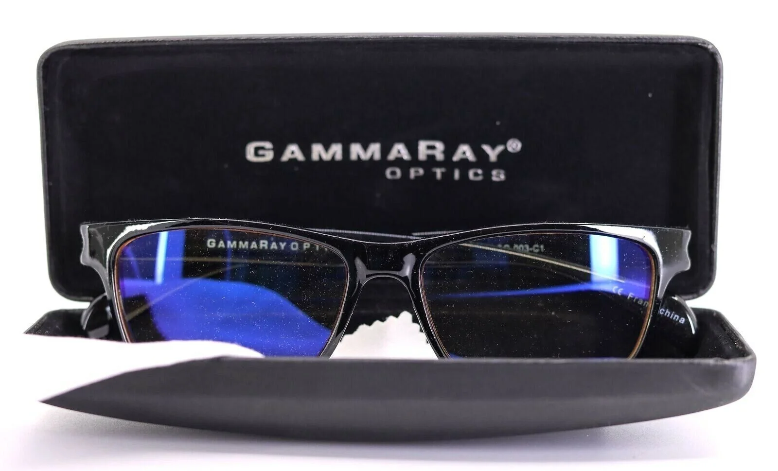 GAMMA RAY OPTICS GR OG-003-C1 M06 Black Mens Rectangular Eyeglasses 55-17-145